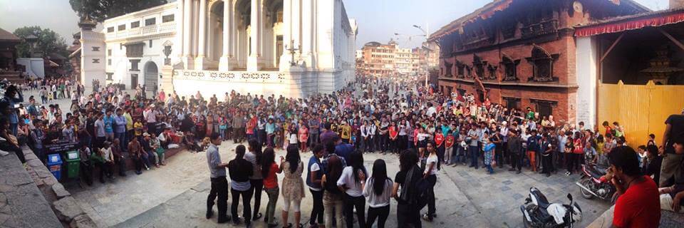 Flash Mob at Basantapaur Kathmandu